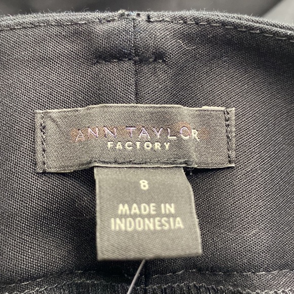 Ann Taylor Factory The Straight Black Women's Pants Size 8 Business Wear - Picture 8 of 9